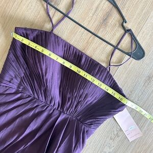 NWT Poly Grape Purple strapless long chiffon dress Perfect night out fancy dress